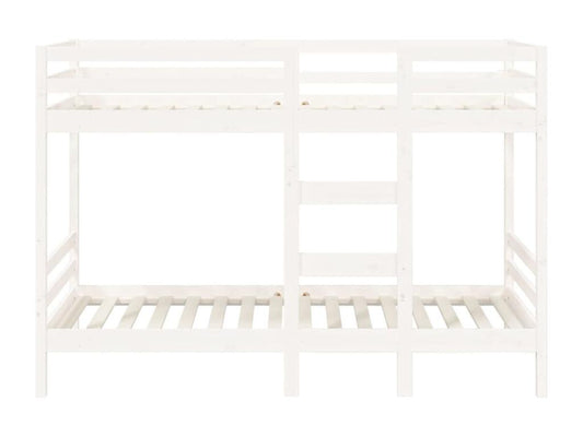 Lit superposé sans matelas blanc 80x200 cm bois de pin massif