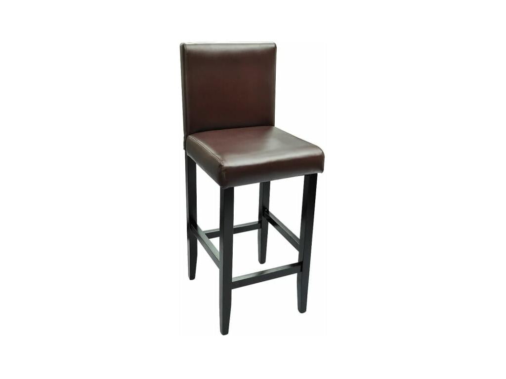 Tabourets de bar lot de 2 marron foncé similicuir