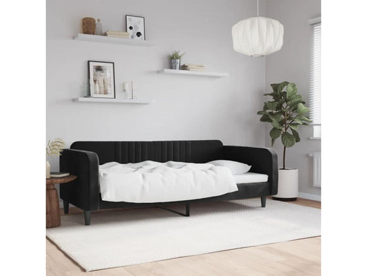 Black daybed 100x200 cm velvet