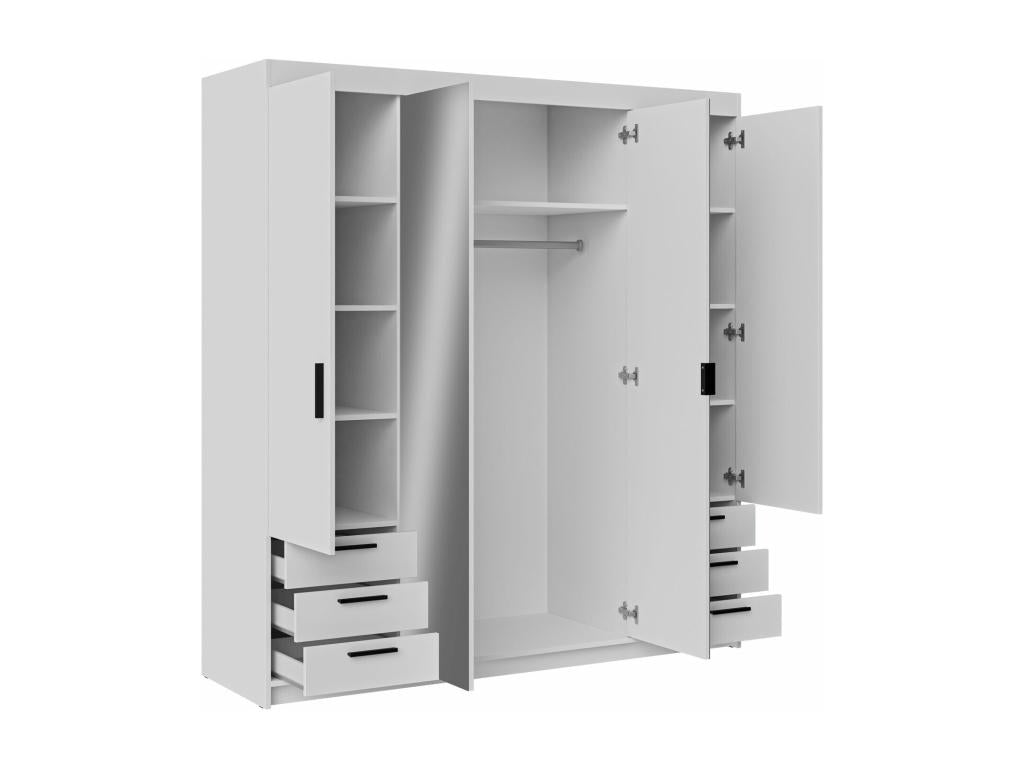 Armoire Meublori 115 Meublori chêne 191x177x53cm Portes d'armoire Avec des charnières