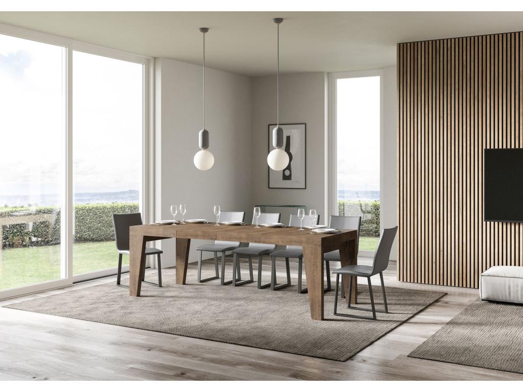 Table extensible 90x130/234 cm Naxy Premium Noyer