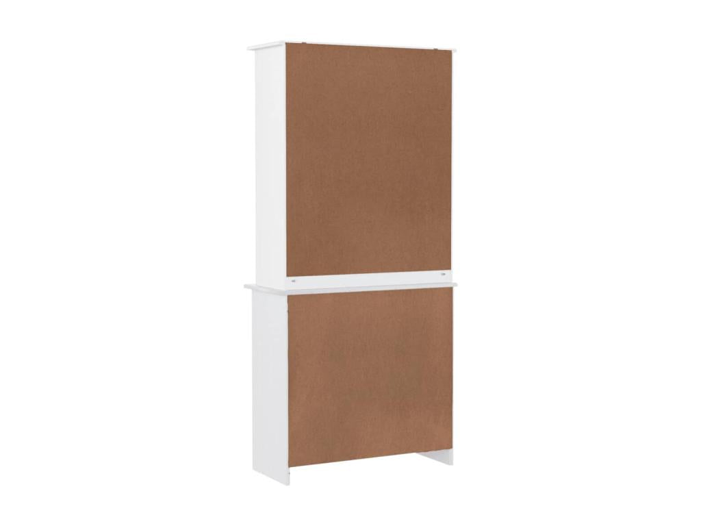 Buffet Meublori blanc 77x35x165 cm bois massif de pin