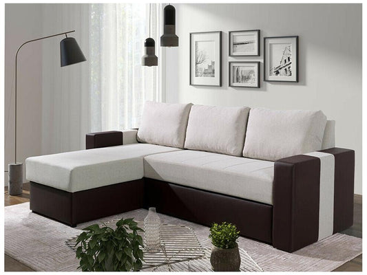 Canapé d'angle Laviecasa 175 Brun clair Fonction de couchage Boîte de literie 234cm CMGD30283