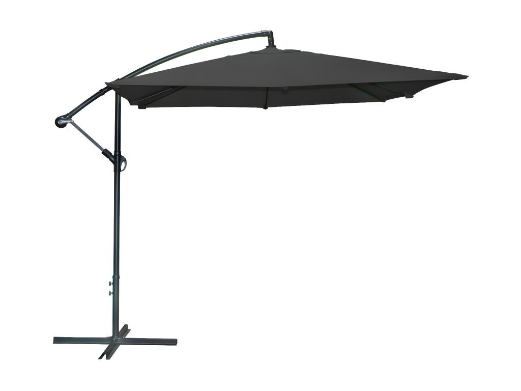 Parasol déporté carré noir 250x250 cm