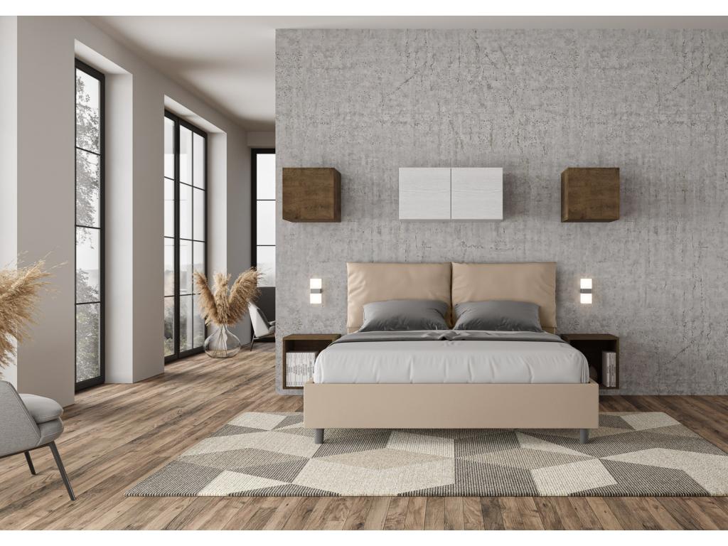 Lit sans sommier rembourré 160x210 similicuir Meublori