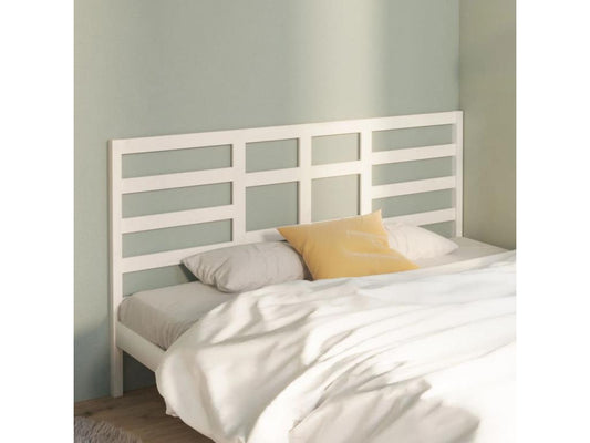 Tête de lit Blanc 206x4x104 cm Bois massif de pin
