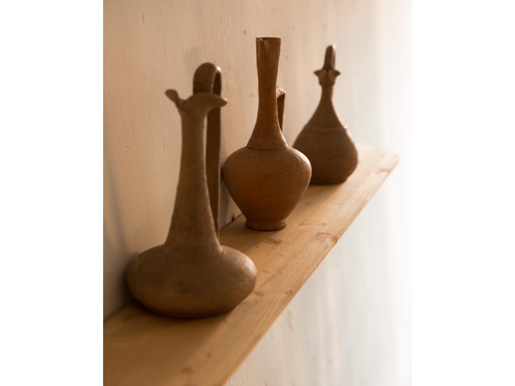 Ensemble 2 étagères en bois de sapin marron 120x3.2cm - Meublori