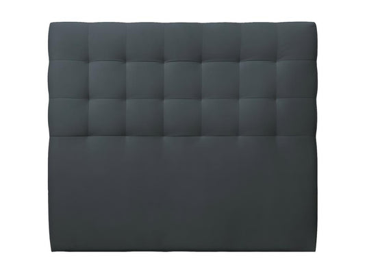 Tete de lit Capitonnée Velours Gris anthracite L 180 cm - Ep 10 cm rembourré