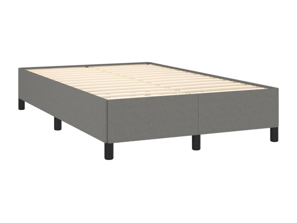 Sommier à Laviecasa de lit avec matelas gris foncé 120x190 tissu EMBU33585