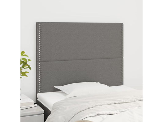 2-piece headboard set, dark grey, 80x5x78/88 cm, fabric, MDGO10589