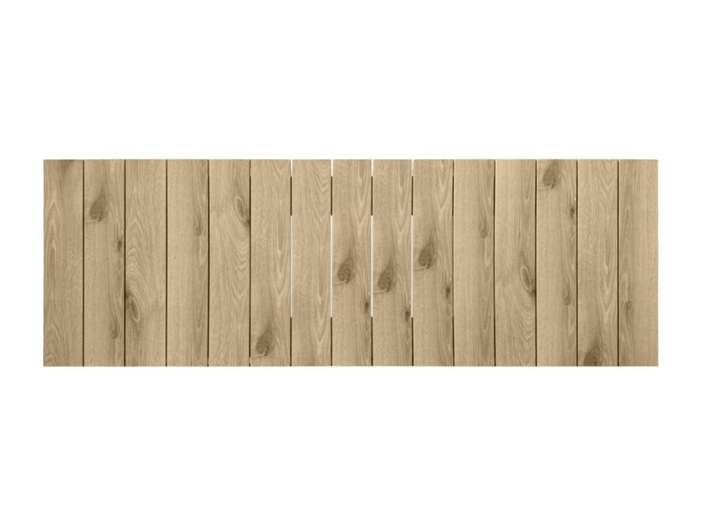 Meublori Tête de lit en bois recyclé MDF Vertical Pallet Style 150x46 Lits 150 - Bois Cambrien
