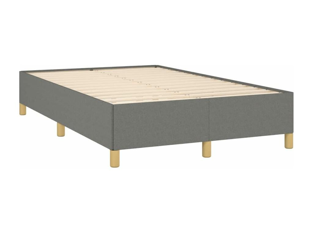 Sommier à Meublori de lit matelas LED gris foncé 120x190 cm tissu