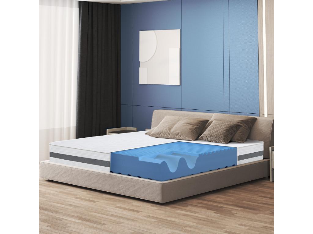 Matelas Simple XL 125x205 à mémoire orthopédique - Hauteur 20 cm - Made in Italy