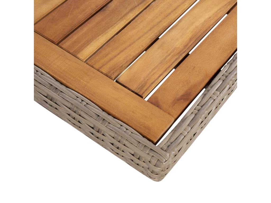 Ensemble à dîner d'extérieur 9 pcs Résine tressée Marron 2