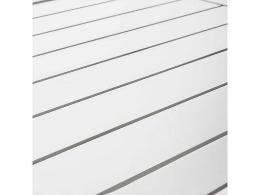 Ensemble table inclinable de terrasse 70x70 cm et 2 chaises blanc