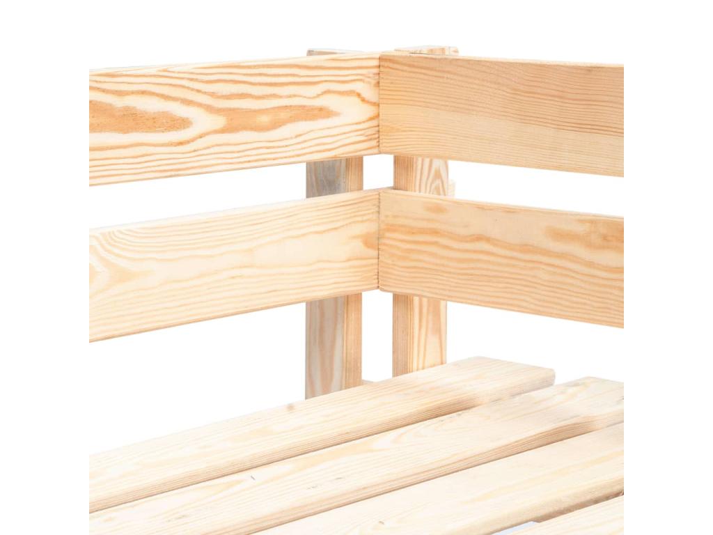 Banc d'angle palette de jardin Bois