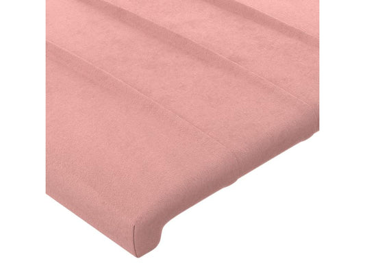 2-piece headboard set, pink, 90x5x78/88 cm, velvet