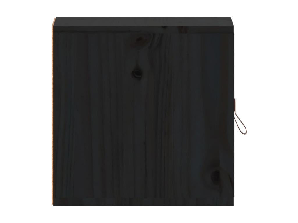 Armoire murale Noir 31.5x30x30 cm Bois de pin massif QHDD77056