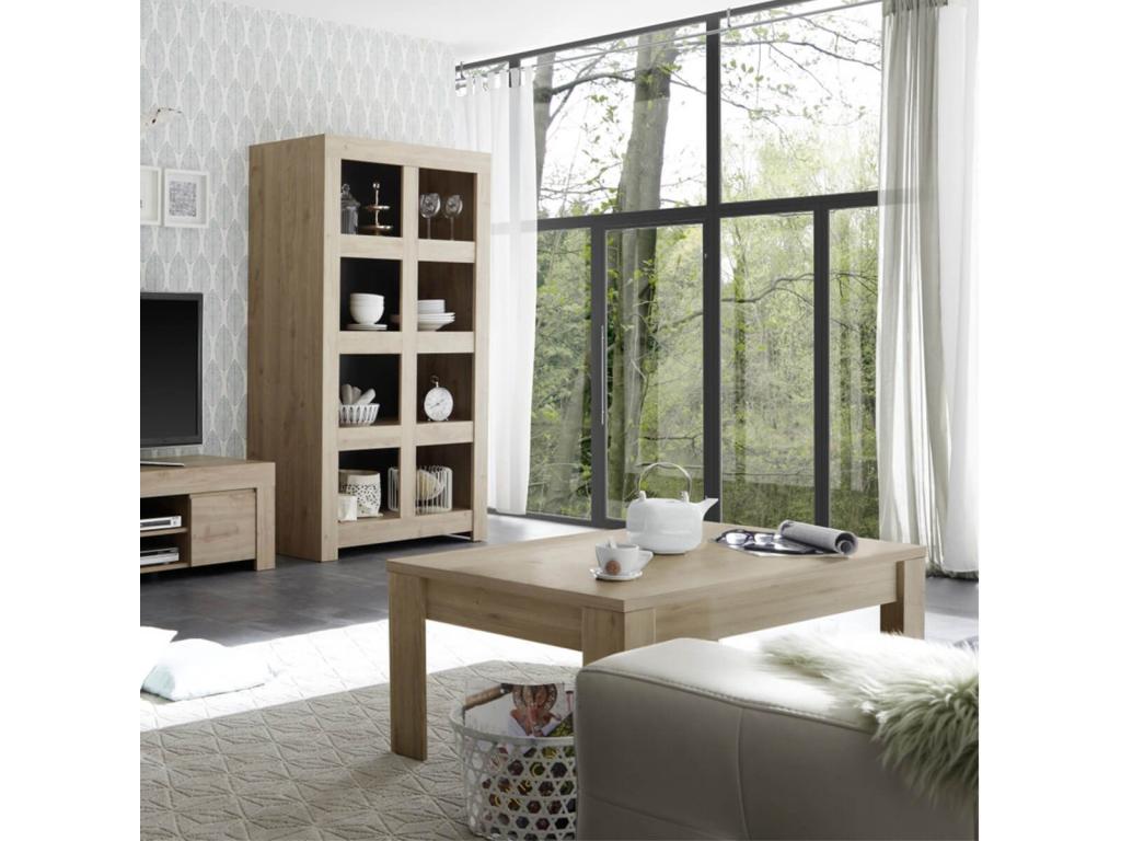 Laviecasa - Ensemble Salon Table basse Meuble TV Etagère Aspect Bois Finition Laviecasa FJLV11926