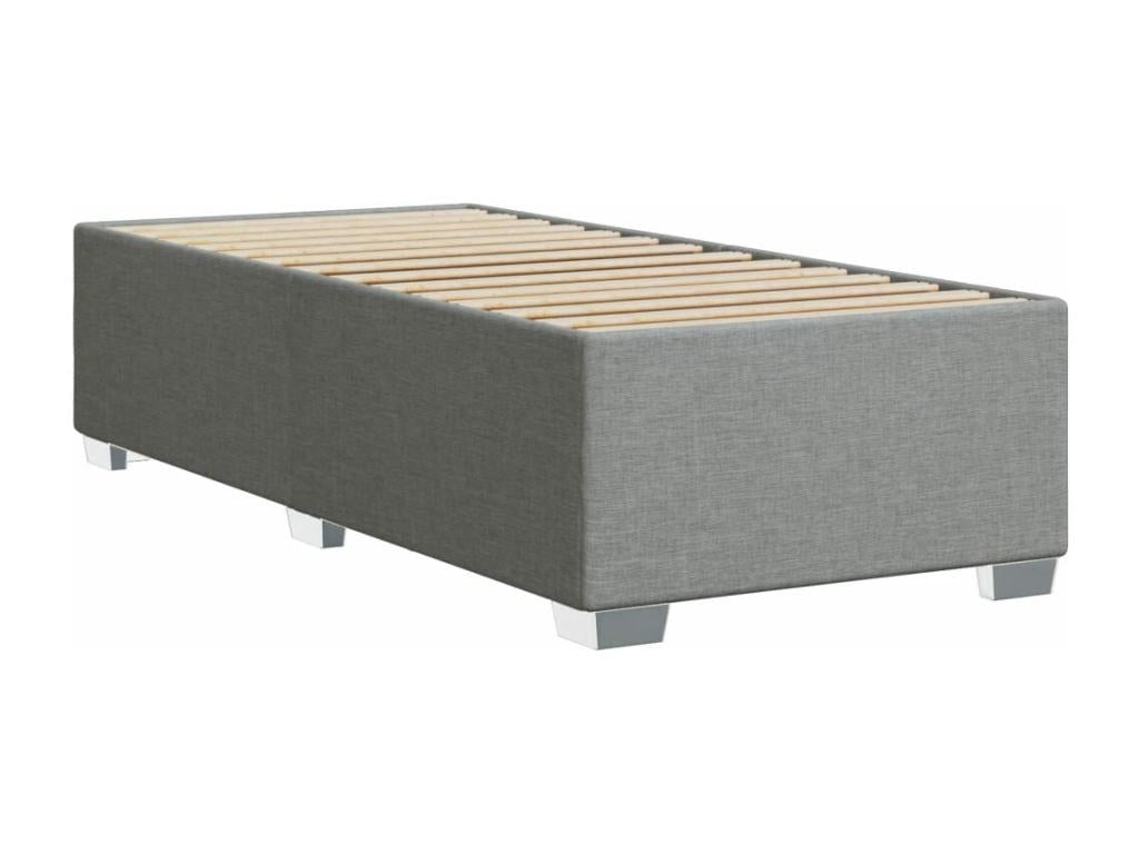 Cadre de lit sans matelas gris clair 80x200 cm tissu