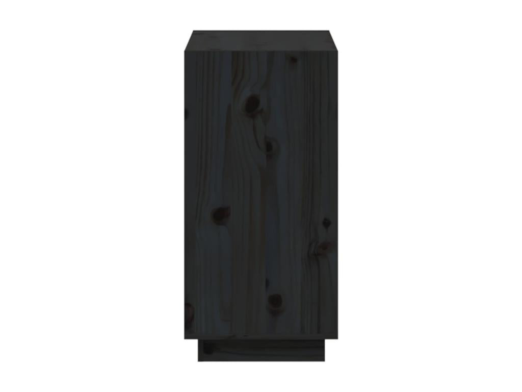 Bibliothèque Noir 60x35x71 cm Bois de pin massif XGKS84533