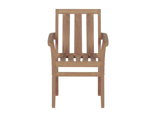 Chaises de jardin empilables avec coussins 8 pièces Teck solide