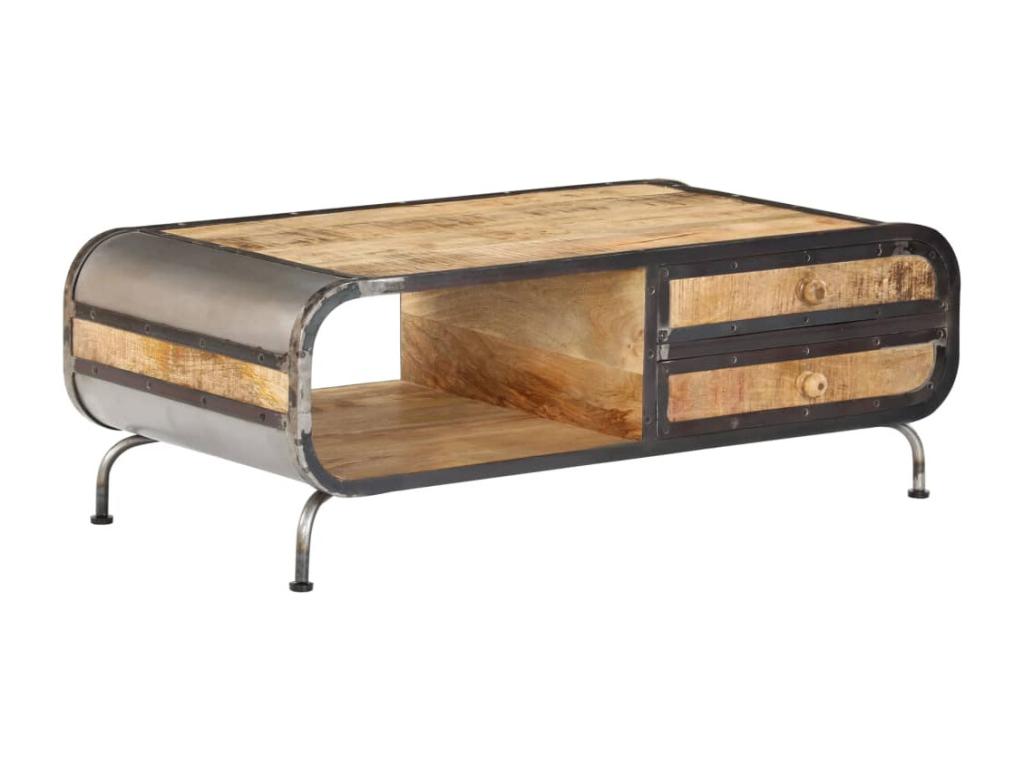 Table basse 100x50x35 cm Bois de manguier massif