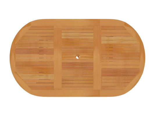 Meublori Premium - Table de jardin 150x90x75 cm Bois de teck massif