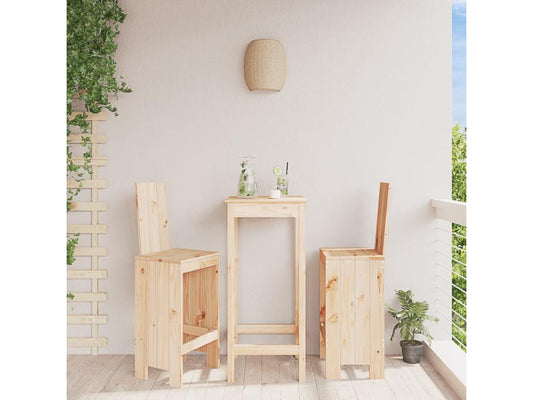 Tabourets de bar 2 pcs 40x42x120 bois massif de pin GPYB46930