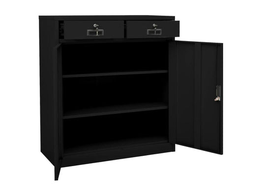 Armoire de bureau Noir 90x40x102 cm Acier