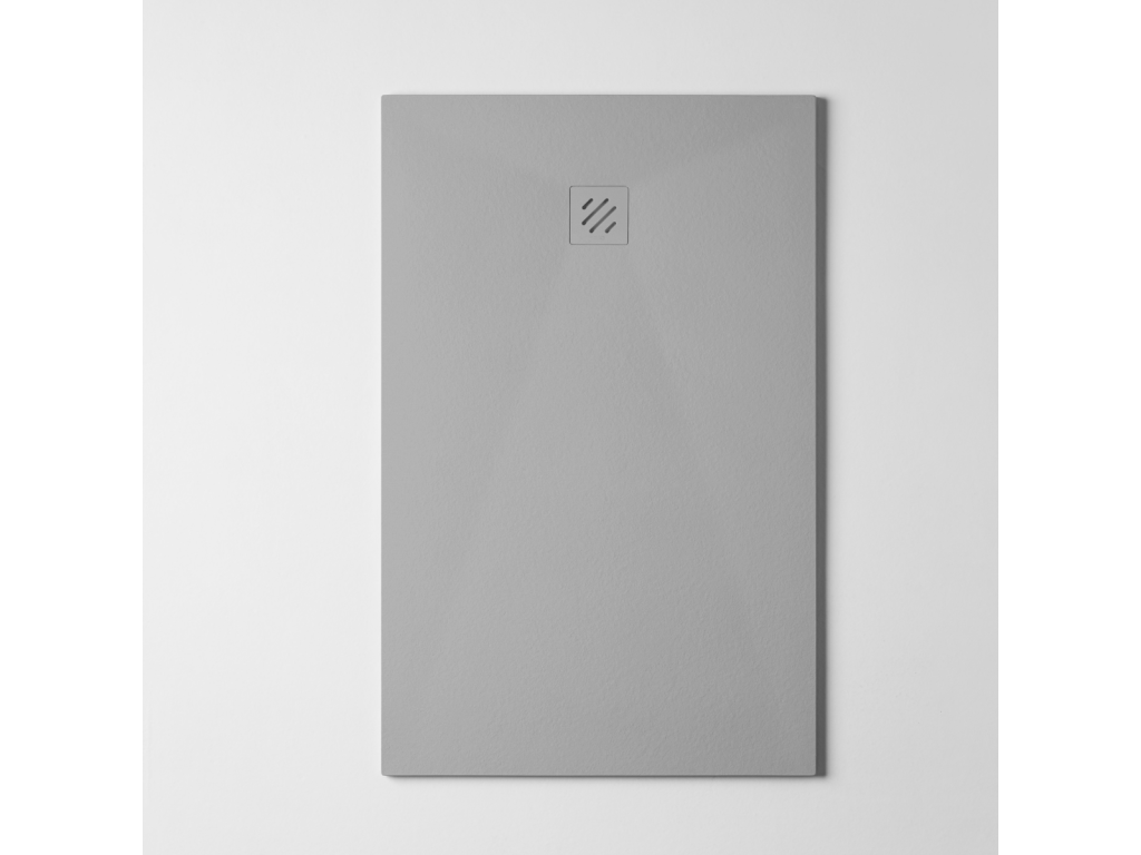 Receveur de douche extraplat Meublori - Texture Meublori en Meublori Polyester Gris - L90xl90xh2.6cm - Meublori