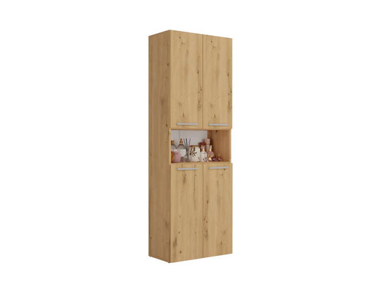 Laviecasa - Armoire de salle de bain avec 2 paniers à ligne - Rangement sdb - 174x60x30 - Meuble colonne FNCH00564