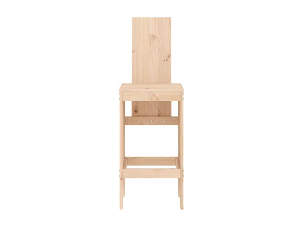 Tabourets de bar 2 pcs 40x42x120 bois massif de pin GPYB46930
