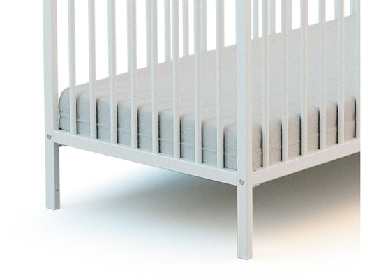 Wooden baby cot 70x140 cm with Meublori - White