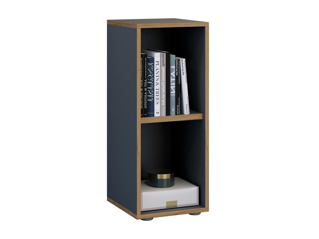 Meublori bois Bureau Étagère à livres Étagère à dossiers Étagère à classeurs Étagère à livres Salia 2x L- 30 cm Anthracite