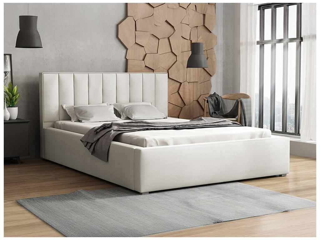Lit Laviecasa 111 Double Brun clair 160x200 Tapisserie Sommier à Laviecasa 180x223x93cm UAYQ92792