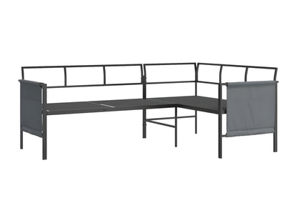 Salon de jardin 2 pcs anthracite acier FNQR02012