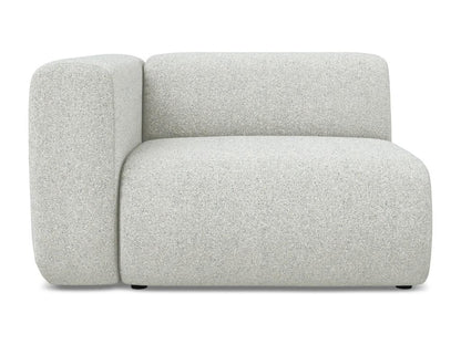 Module with left-hand armrests in textured fabric - beige - Meublori