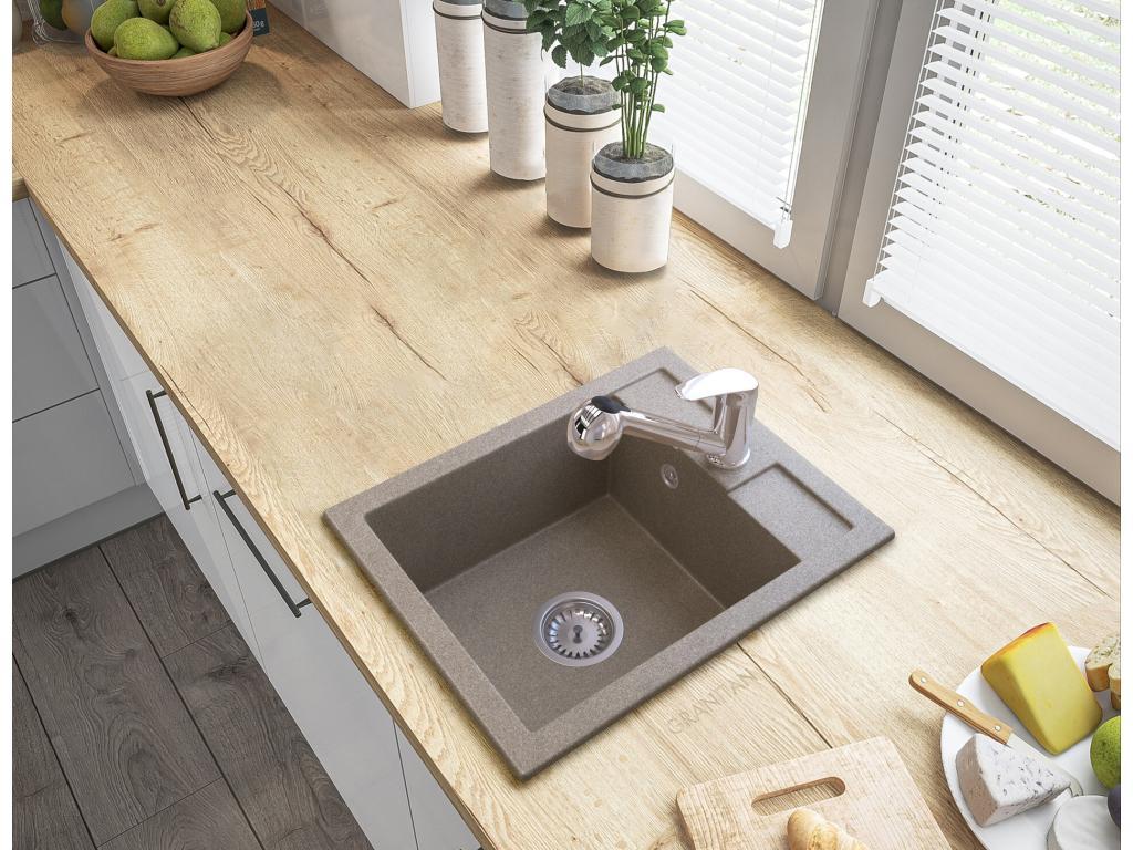 MÉLANGEUR DE CUISINE MANUEL CHROMÉ AVEC DOUCHETTE EXTRACTIBLE