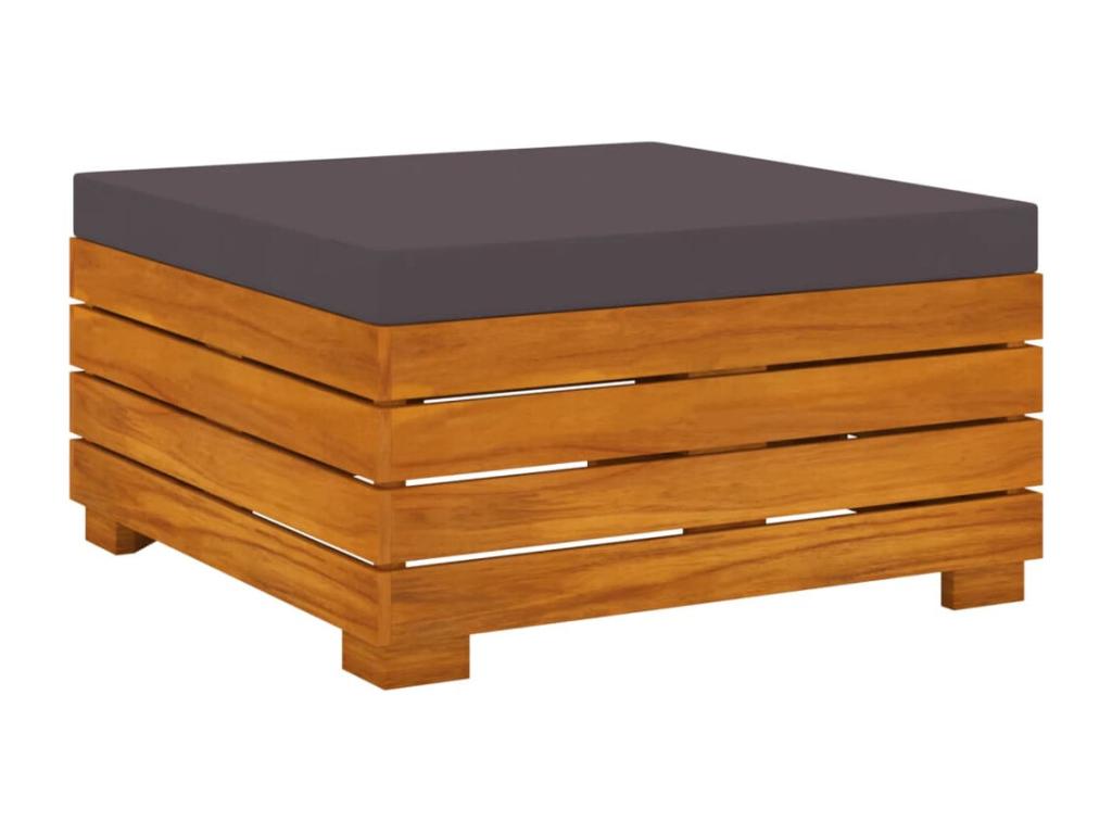 Salon de jardin 5 pcs avec coussins Bois d'Meublori solide