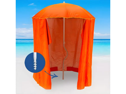 Parasol de plage tente de protection UV léger à visser 200 cm Meublori