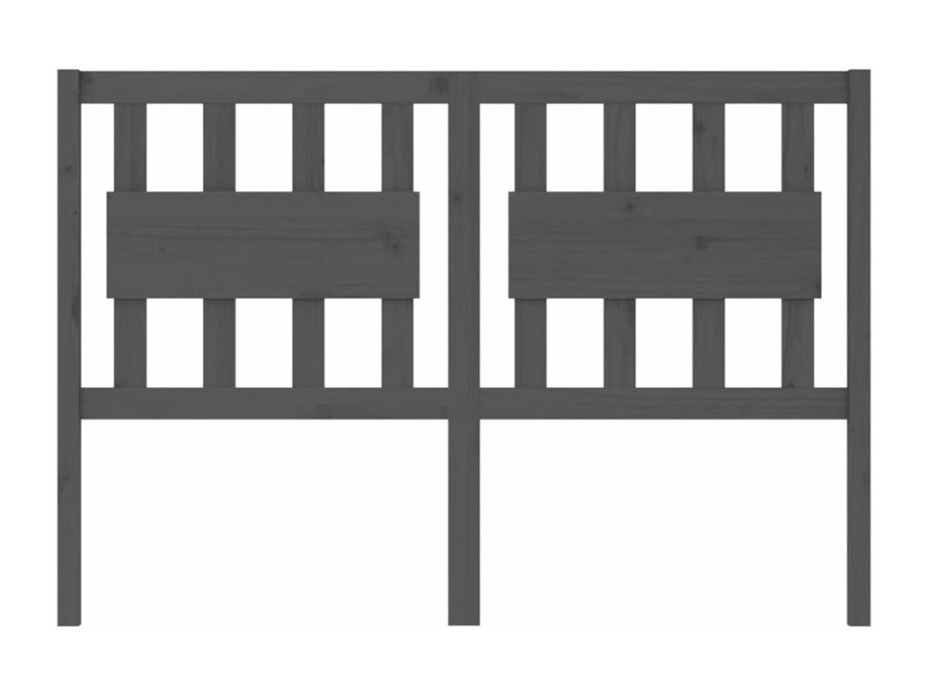 Tête de lit Gris 125.5x4x100 cm Bois massif de pin