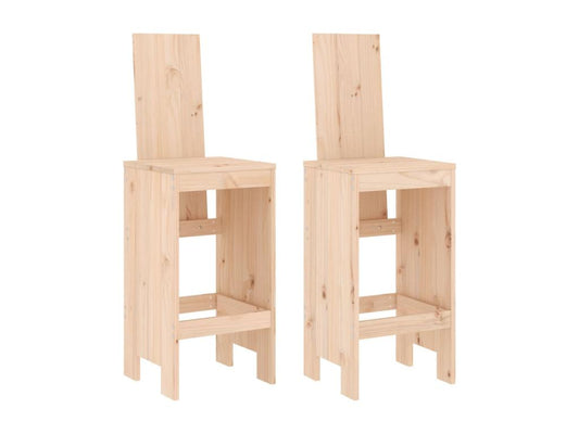 Tabourets de bar 2 pcs 40x42x120 bois massif de pin GPYB46930