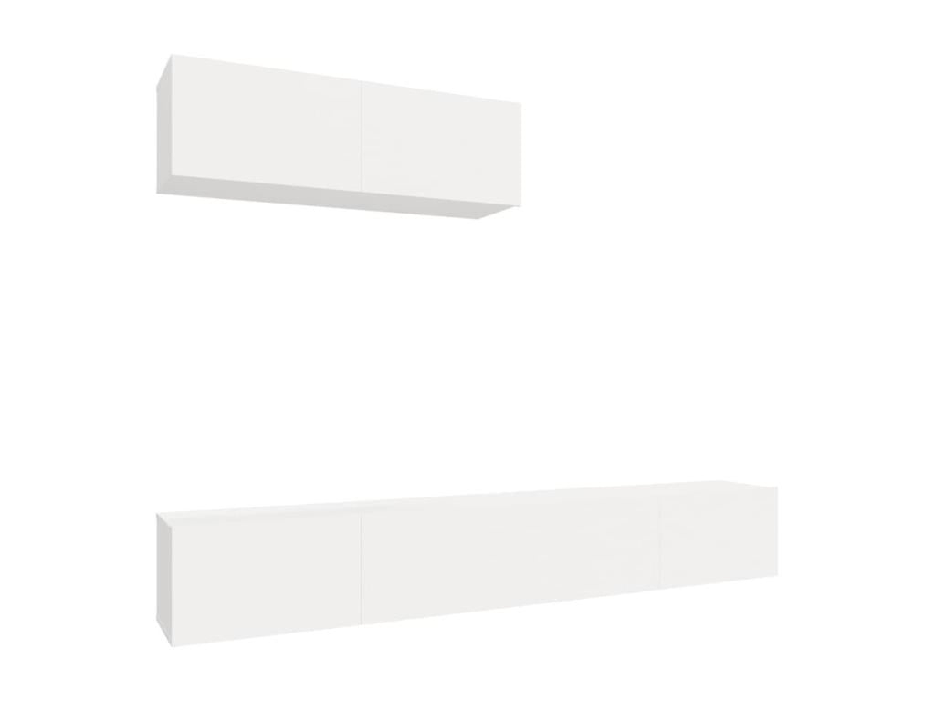 Ensemble de meubles TV 3 pièces Blanc Bois d'ingénierie