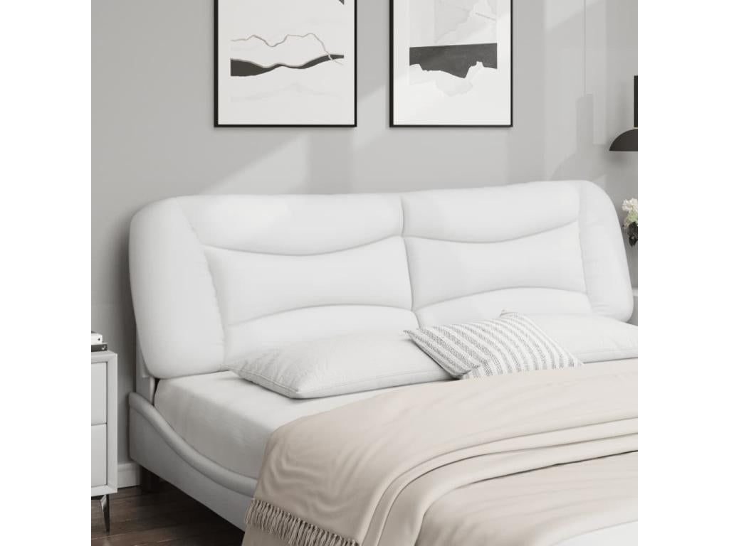 Coussin de tête de lit blanc 180cm similicuir