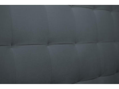 Tete de lit Capitonnée Velours Gris anthracite L 180 cm - Ep 10 cm rembourré