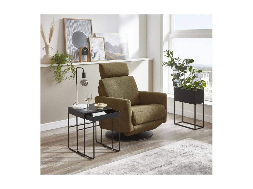 Lot de 2 Tables d'Appoint Design Meublori 54cm Noir