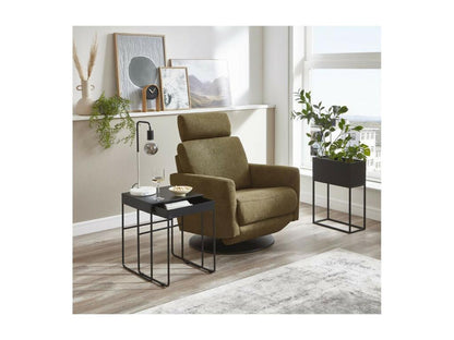 Lot de 2 Tables d'Appoint Design Meublori 54cm Noir