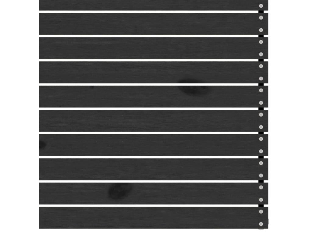 Salon de jardin 3 pcs Noir Bois de pin massif