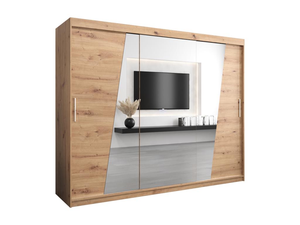 Armoire Rhomb À Portes Coulissantes 200/250/62 3 Portes Meublori